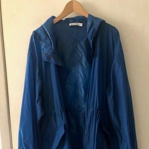 Jil Sander Techno Blue Windbreaker Coat